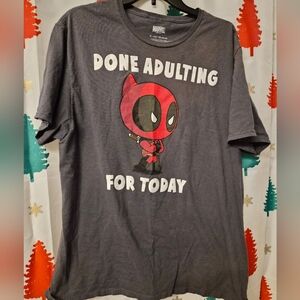 Marvel Deadpool Gray Graphic T-Shirt